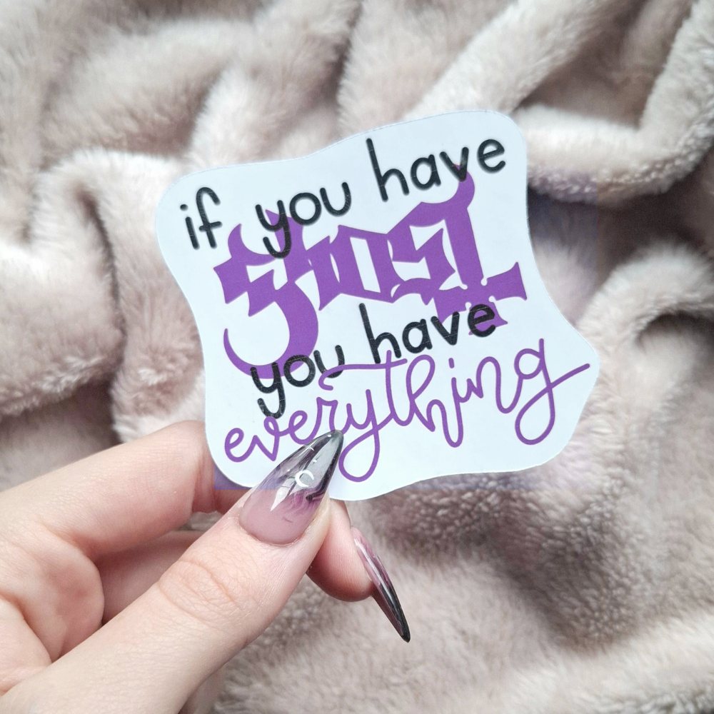 EvyHandmadeDesign Ghost - If You Have Ghost Sticker - Wit/Paars